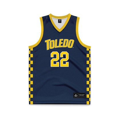 Toledo - NCAA Men's Basketball : Tyler Ode - Blue Basketball Jersey-0