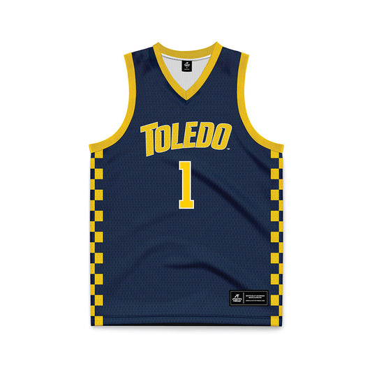 Toledo - NCAA Men's Basketball : Sean Jones - Blue Basketball Jersey-0