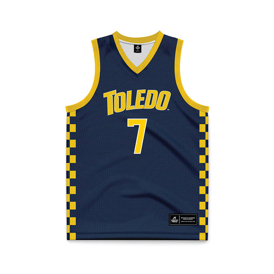 Toledo - NCAA Men's Basketball : Jaylohn Allen - Blue Basketball Jersey-0
