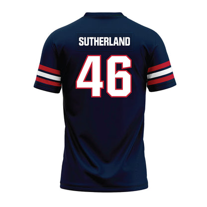 Richmond - NCAA Football : EJ Sutherland - Navy Premium Football Jersey-1