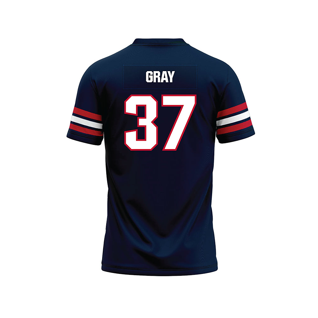 Richmond - NCAA Football : Ned Gray - Navy Premium Football Jersey-1
