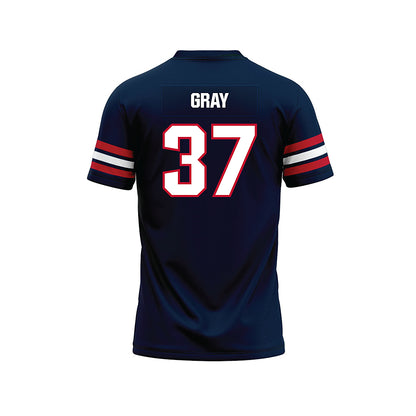 Richmond - NCAA Football : Ned Gray - Navy Premium Football Jersey-1