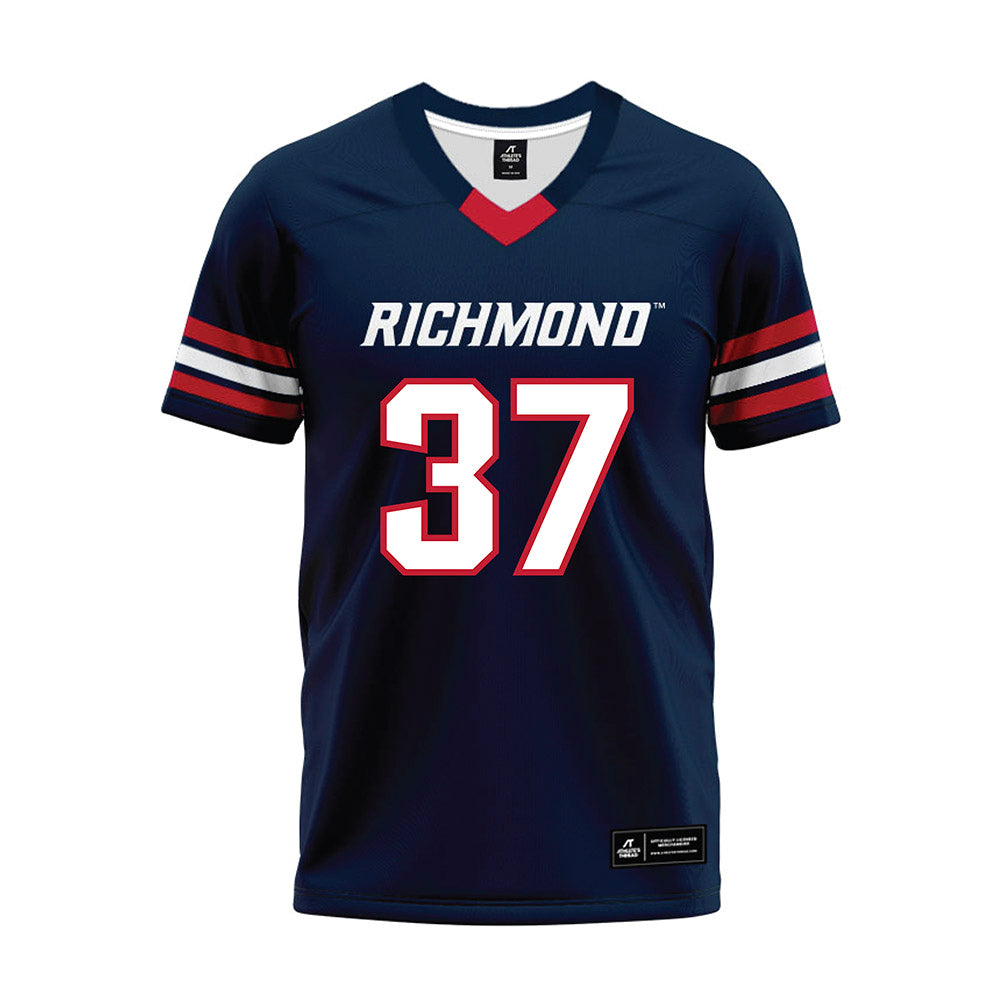 Richmond - NCAA Football : Ned Gray - Navy Premium Football Jersey-0