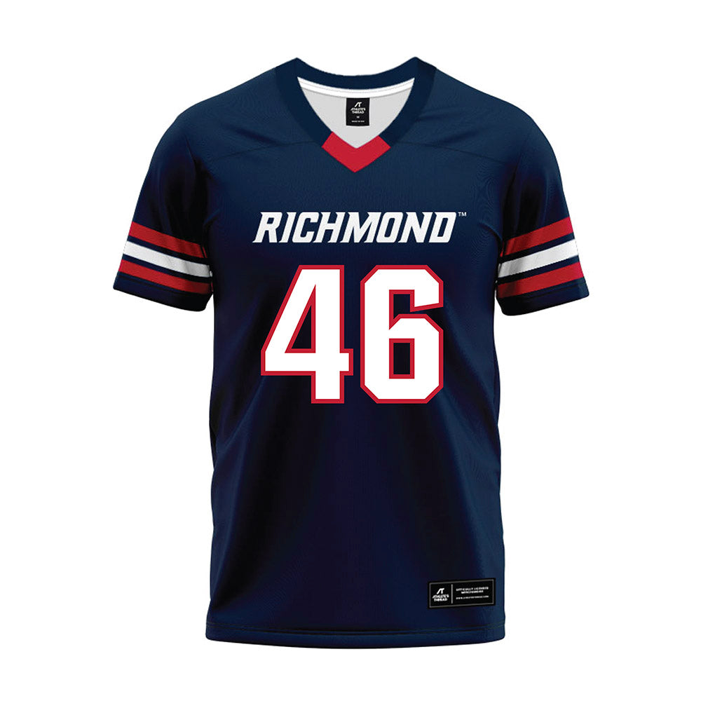 Richmond - NCAA Football : EJ Sutherland - Navy Premium Football Jersey-0