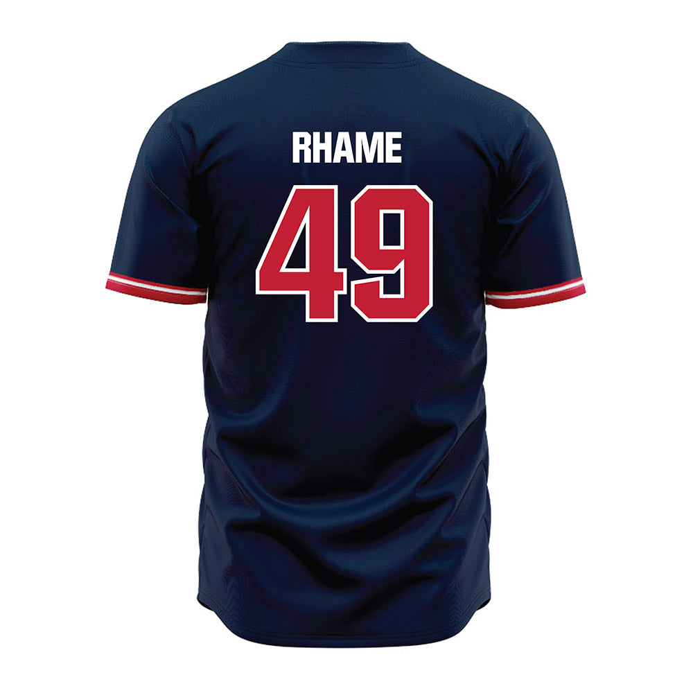 Richmond - NCAA Baseball : Cole Rhame - Blue Jersey-1