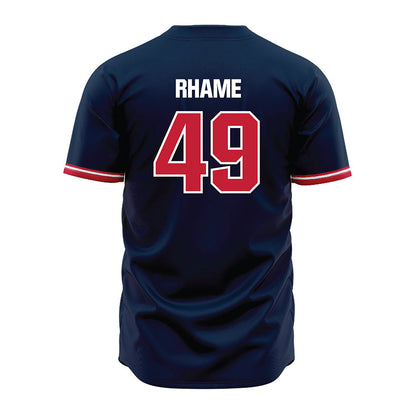 Richmond - NCAA Baseball : Cole Rhame - Blue Jersey-1