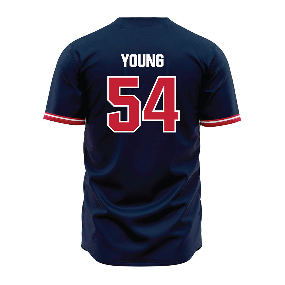 Richmond - NCAA Baseball : Sam Young - Blue Jersey-1