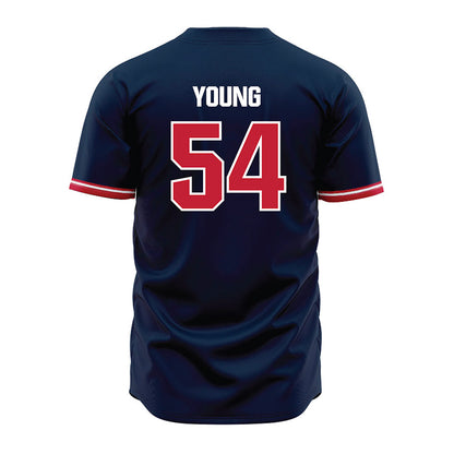 Richmond - NCAA Baseball : Sam Young - Blue Jersey-1