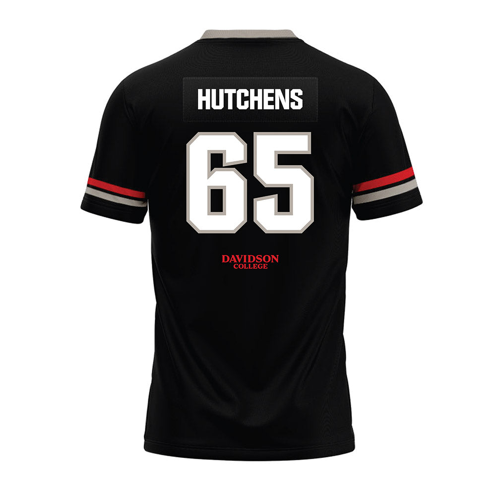 Davidson - NCAA Football : Russell Hutchens - 2024 Black Premium Football Jersey-1