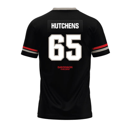 Davidson - NCAA Football : Russell Hutchens - 2024 Black Premium Football Jersey-1