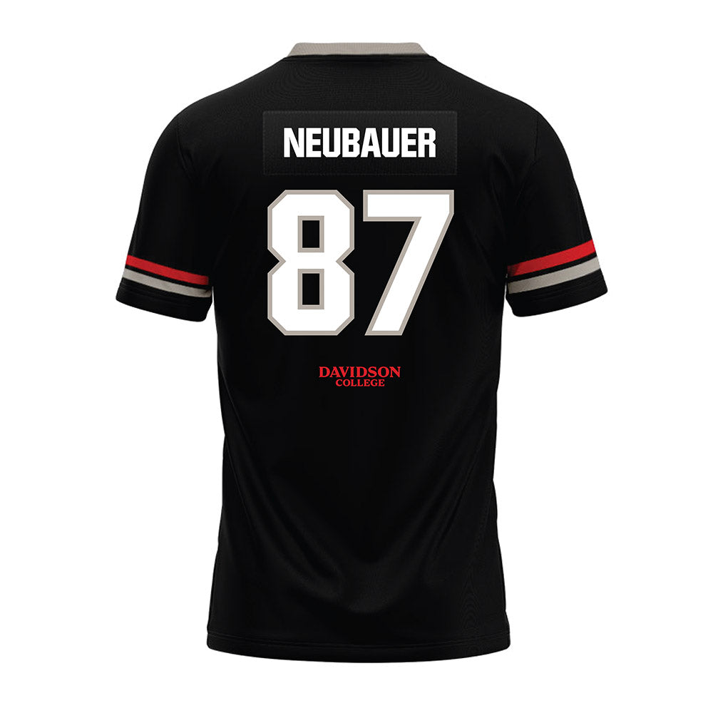Davidson - NCAA Football : Cal Neubauer - 2024 Black Premium Football Jersey-1
