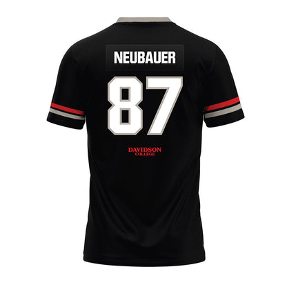 Davidson - NCAA Football : Cal Neubauer - 2024 Black Premium Football Jersey-1