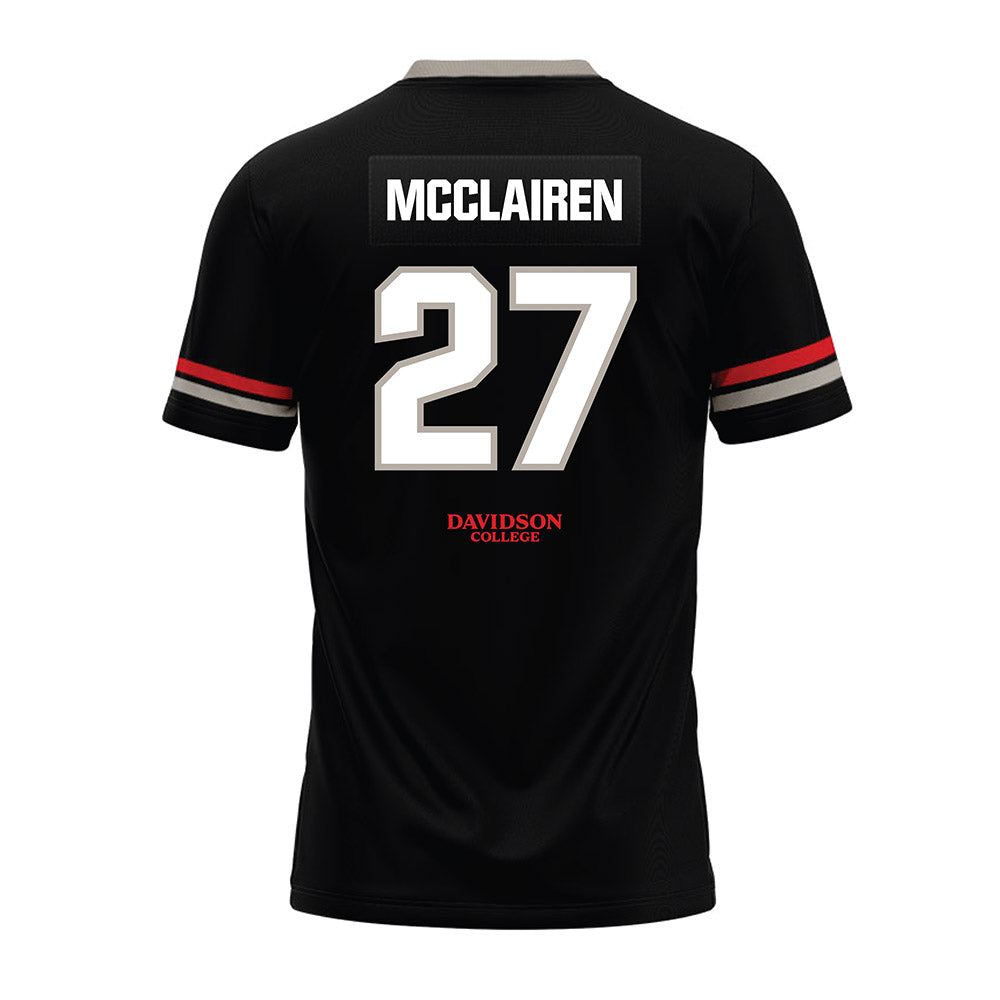 Davidson - NCAA Football : Revis McClairen - 2024 Black Premium Football Jersey-1