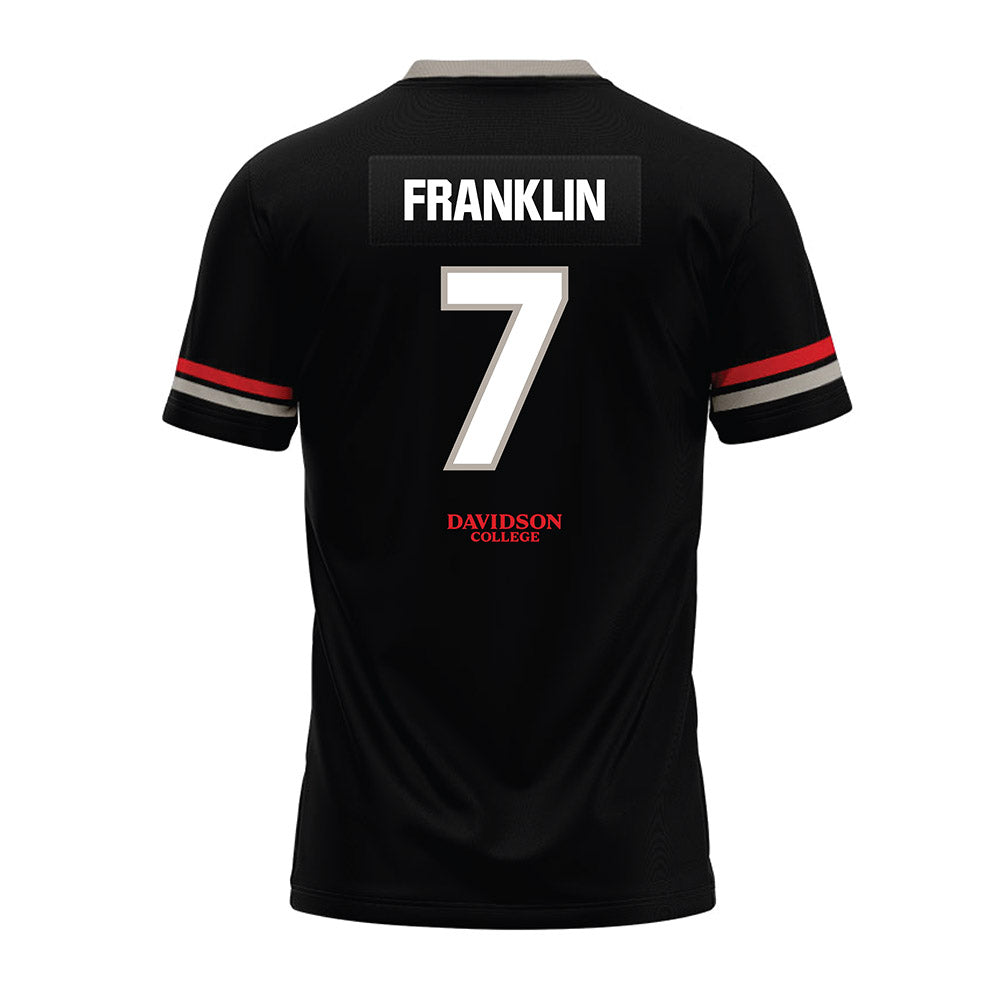 Davidson - NCAA Football : Jim Franklin - 2024 Black Premium Football Jersey-1