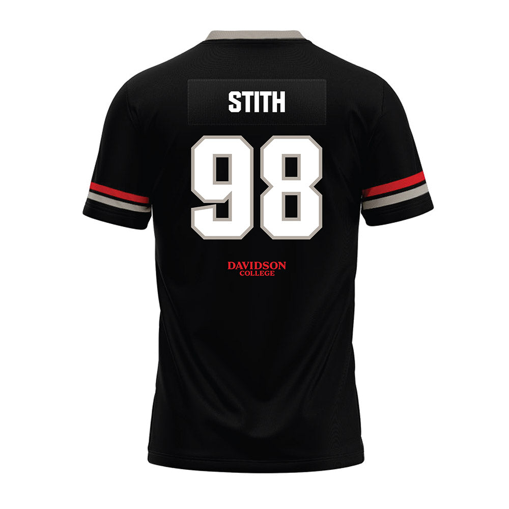 Davidson - NCAA Football : Jeramy Stith - 2024 Black Premium Football Jersey-1