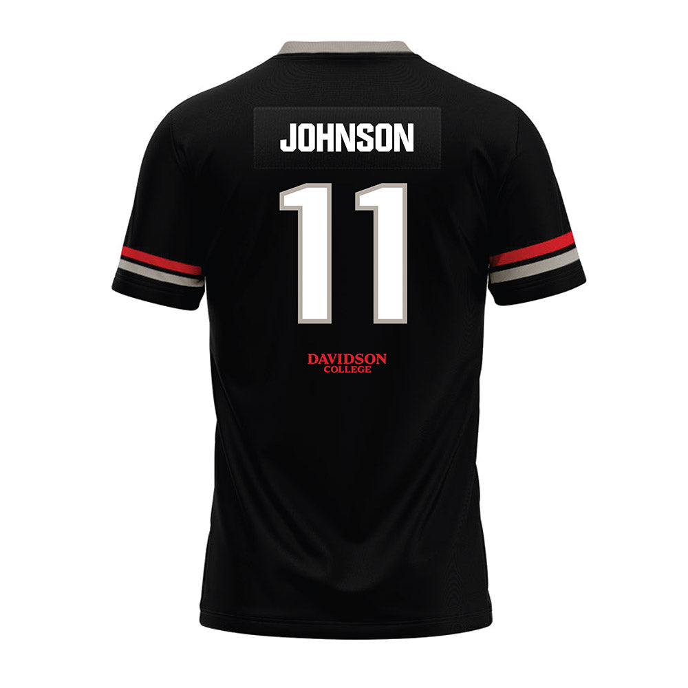 Davidson - NCAA Football : Tre Johnson - 2024 Black Premium Football Jersey-1