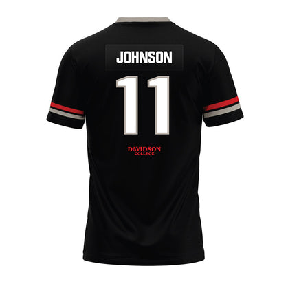 Davidson - NCAA Football : Tre Johnson - 2024 Black Premium Football Jersey-1