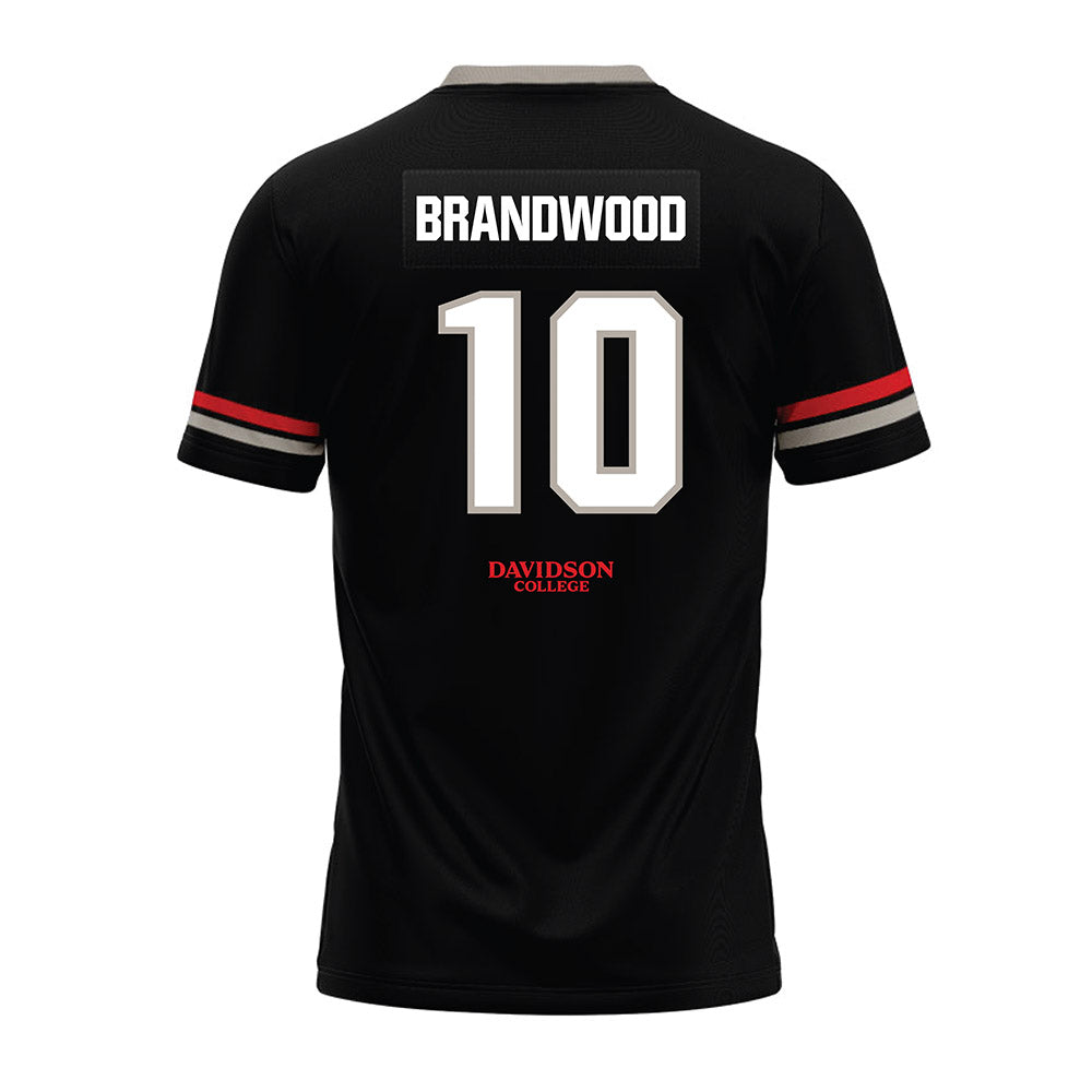 Davidson - NCAA Football : Gavin Brandwood - 2024 Black Premium Football Jersey-1