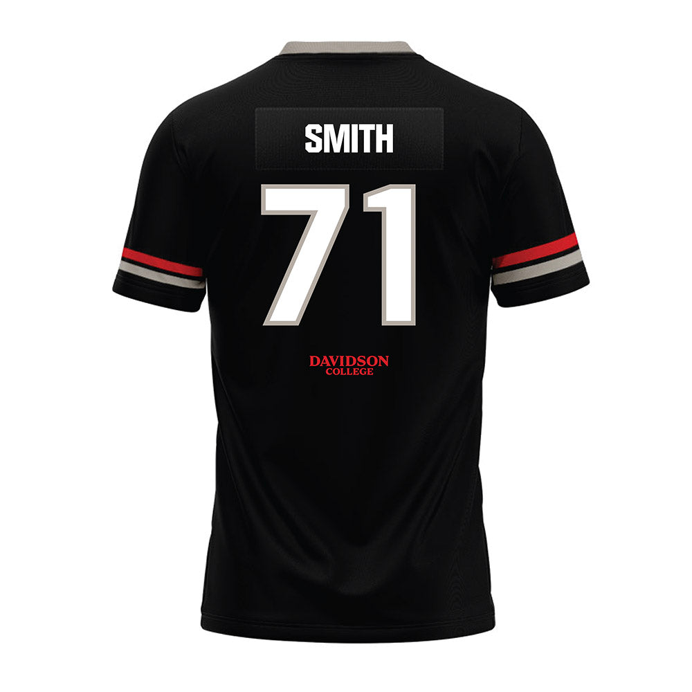 Davidson - NCAA Football : Cole Smith - 2024 Black Premium Football Jersey-1