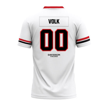 Davidson - NCAA Football : Will Volk - 2024 White Premium Football Jersey-1