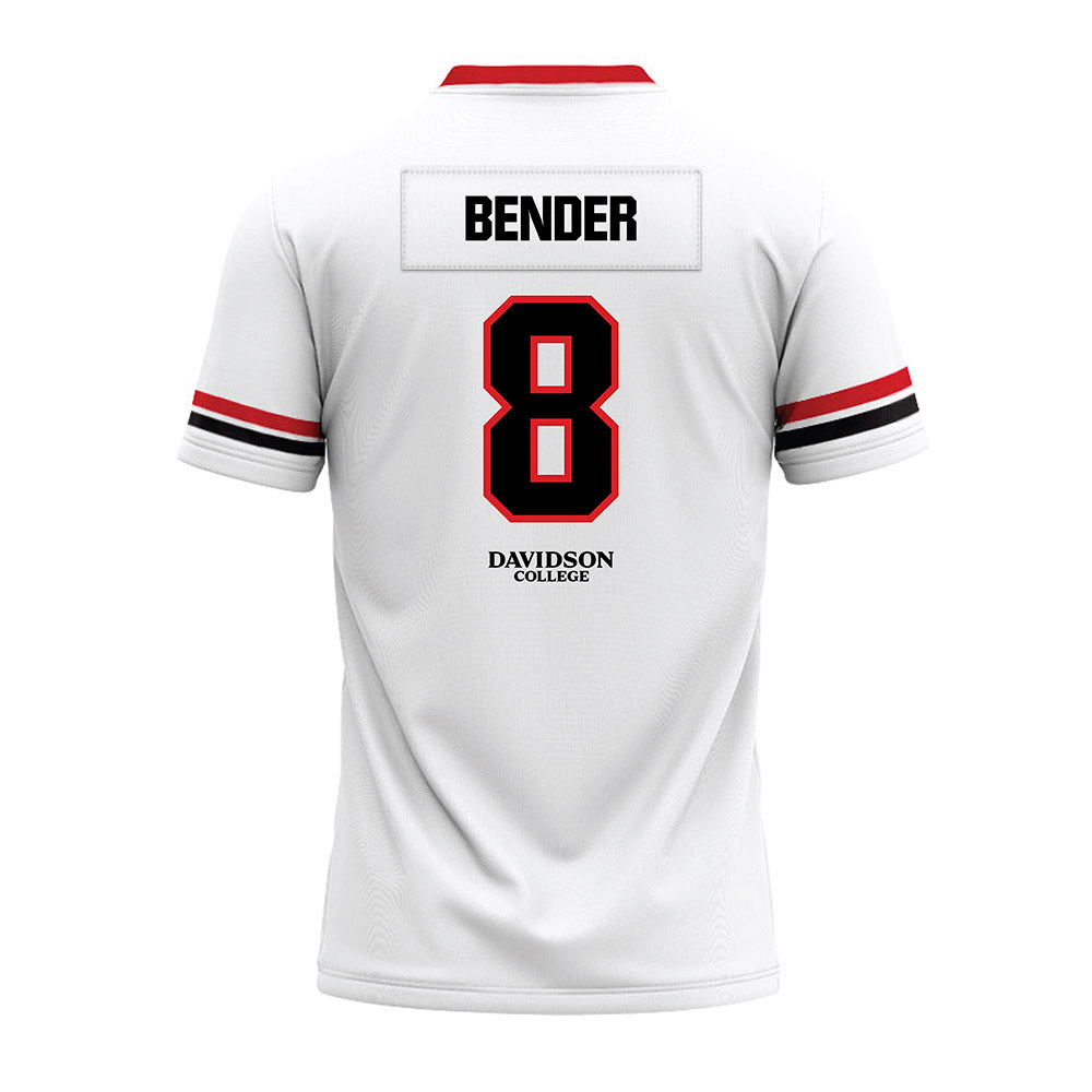 Davidson - NCAA Football : Hayden Bender - 2024 White Premium Football Jersey-1