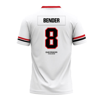 Davidson - NCAA Football : Hayden Bender - 2024 White Premium Football Jersey-1