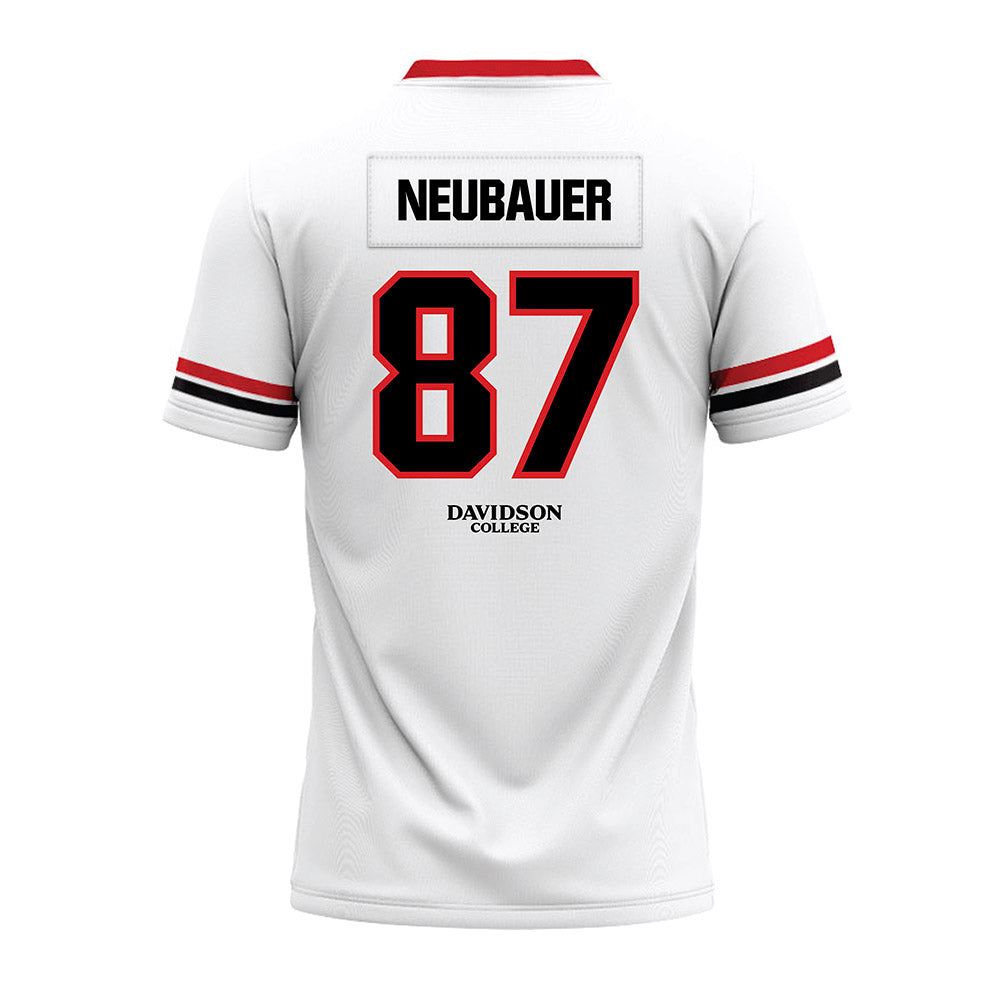 Davidson - NCAA Football : Cal Neubauer - 2024 White Premium Football Jersey-1