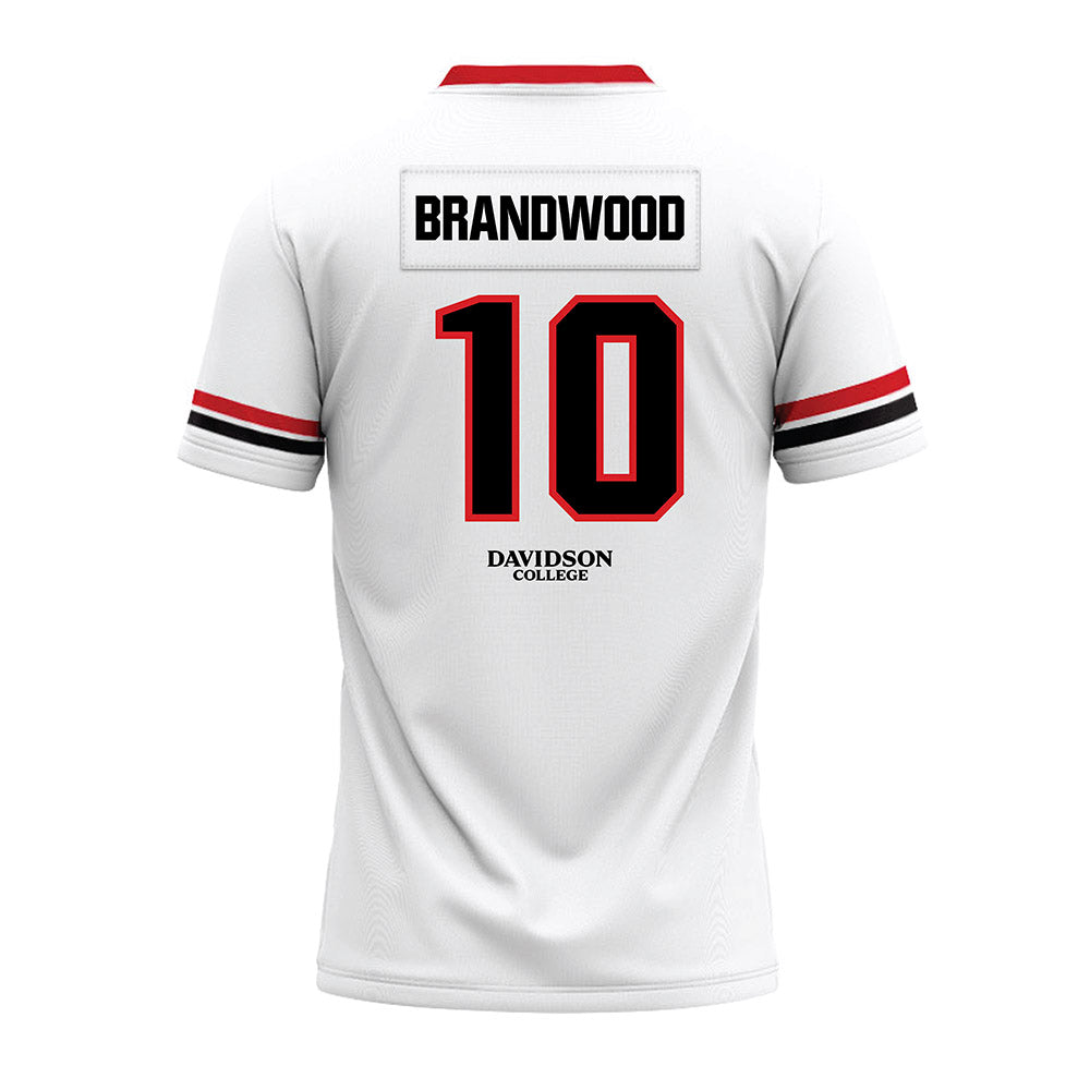 Davidson - NCAA Football : Gavin Brandwood - 2024 White Premium Football Jersey-1