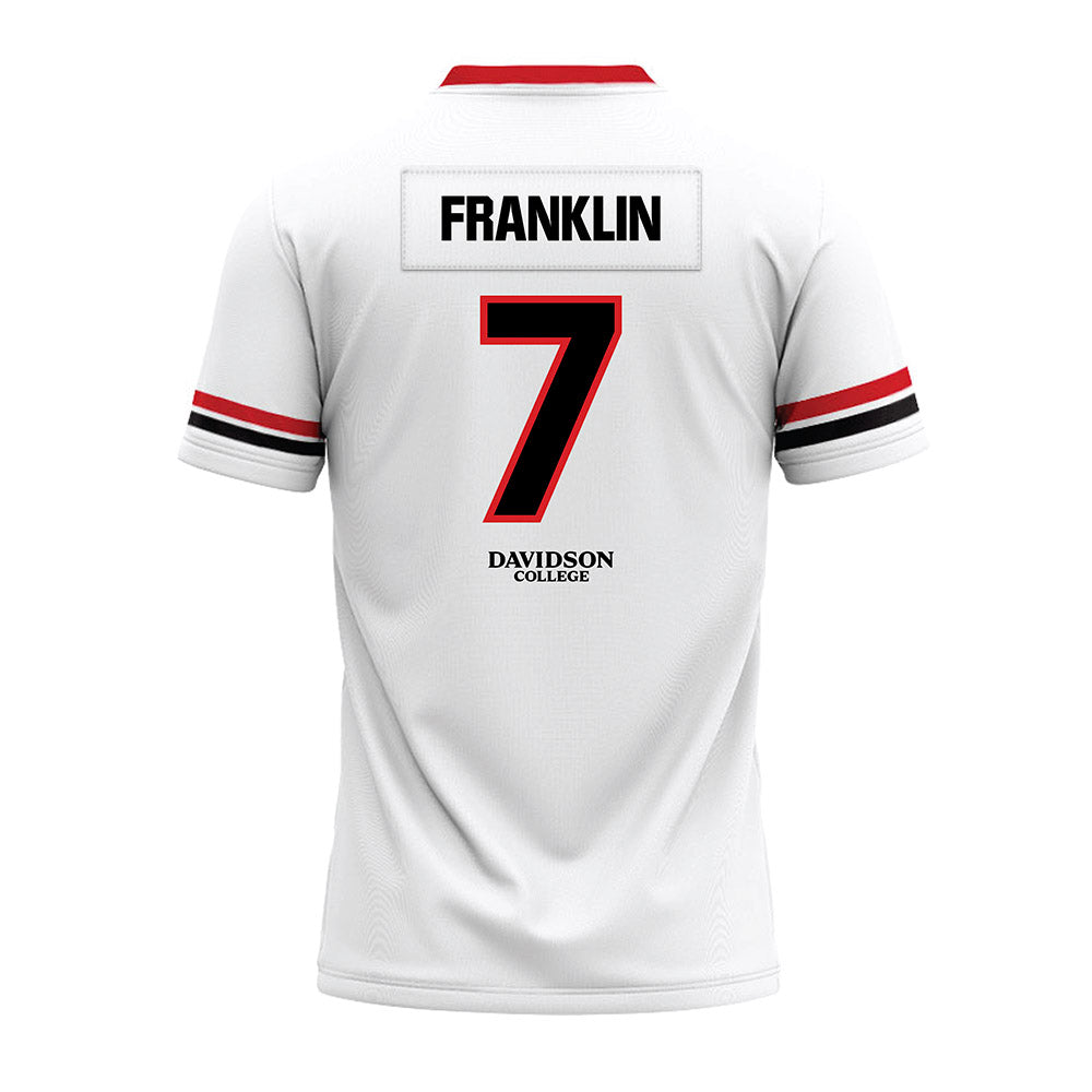 Davidson - NCAA Football : Jim Franklin - 2024 White Premium Football Jersey-1