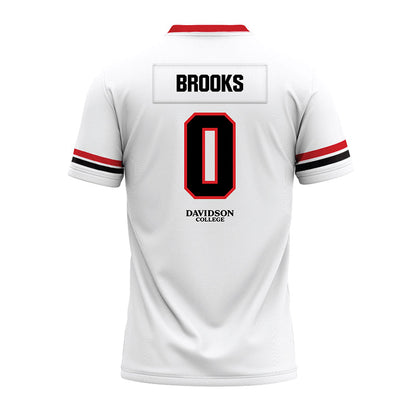 Davidson - NCAA Football : Hunter Brooks - 2024 White Premium Football Jersey-1