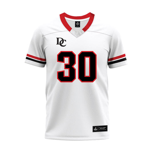 Davidson - NCAA Football : Julian Hughes - 2024 White Premium Football Jersey-0