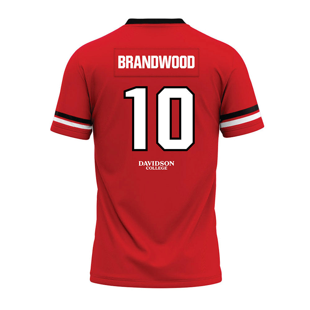Davidson - NCAA Football : Gavin Brandwood - 2024 Orange Premium Football Jersey-1