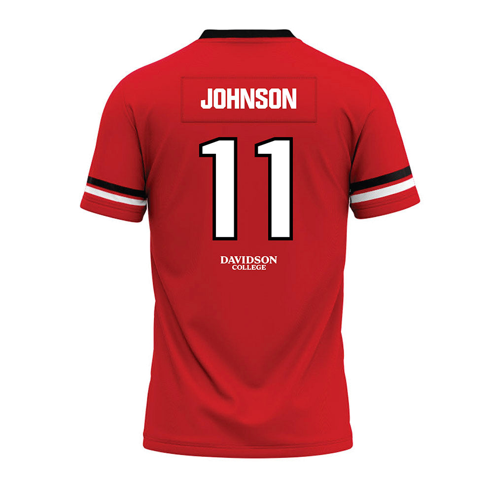 Davidson - NCAA Football : Tre Johnson - 2024 Orange Premium Football Jersey-1