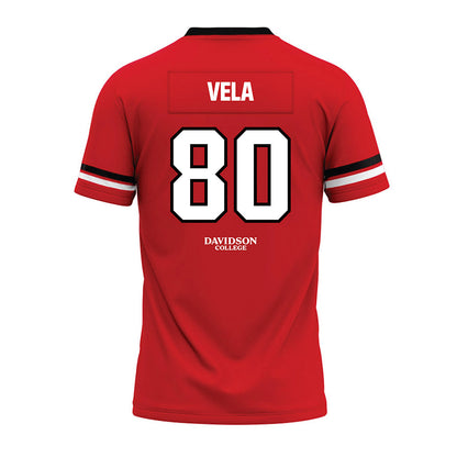 Davidson - NCAA Football : Xavier Vela - 2024 Orange Premium Football Jersey-1