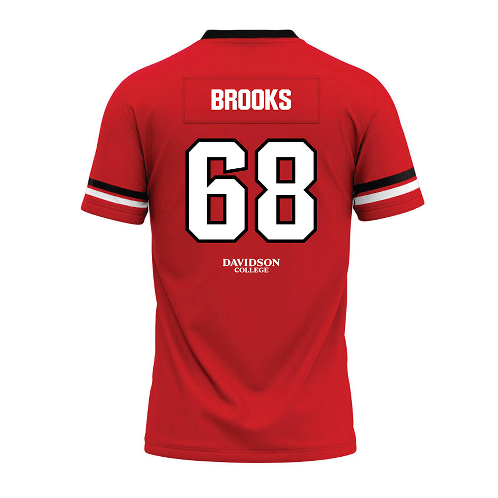 Davidson - NCAA Football : David Brooks - 2024 Orange Premium Football Jersey-1
