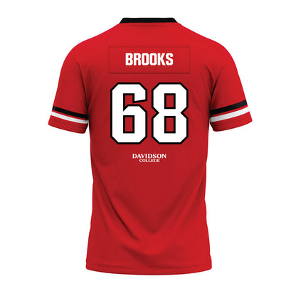 Davidson - NCAA Football : David Brooks - 2024 Orange Premium Football Jersey-1