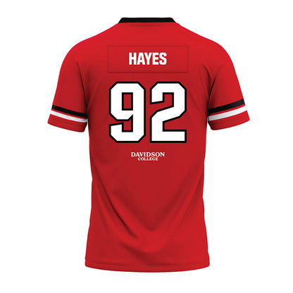 Davidson - NCAA Football : Christian Hayes - 2024 Orange Premium Football Jersey-1