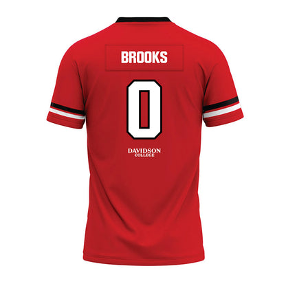 Davidson - NCAA Football : Hunter Brooks - 2024 Orange Premium Football Jersey-1
