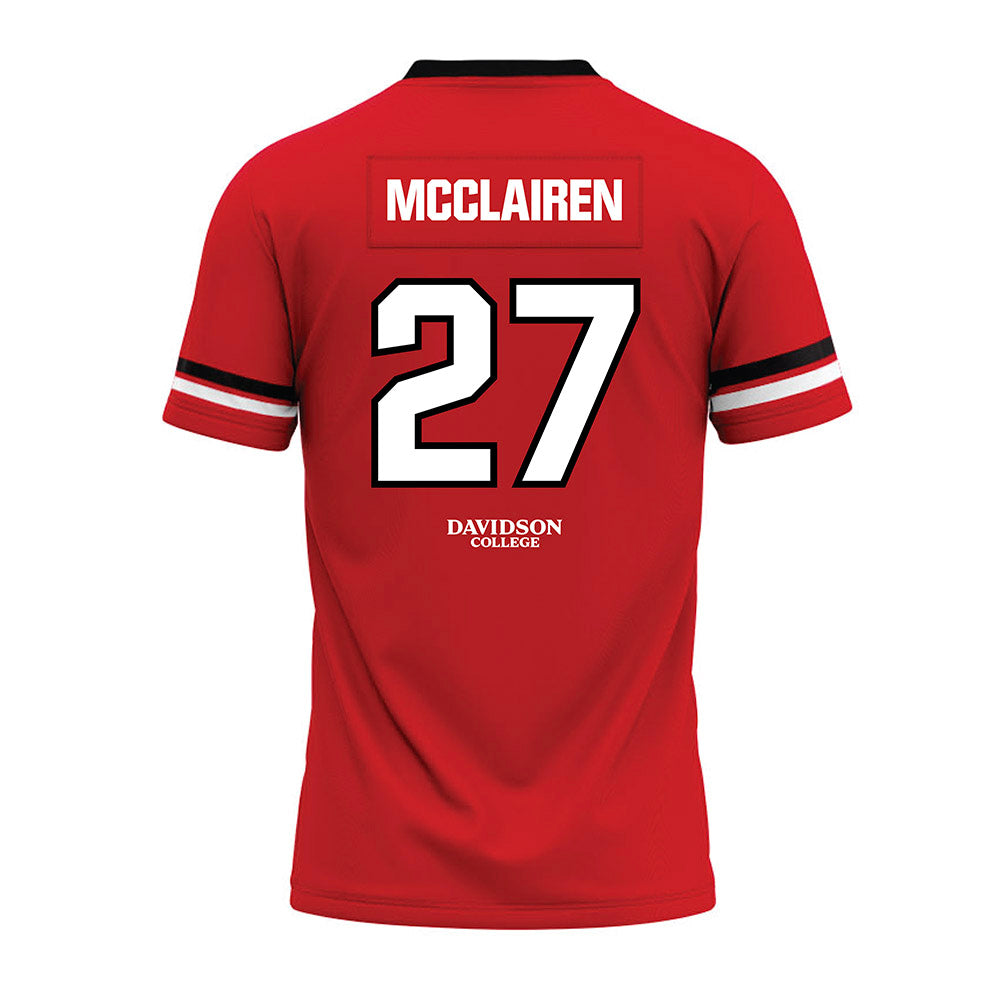 Davidson - NCAA Football : Revis McClairen - 2024 Orange Premium Football Jersey-1
