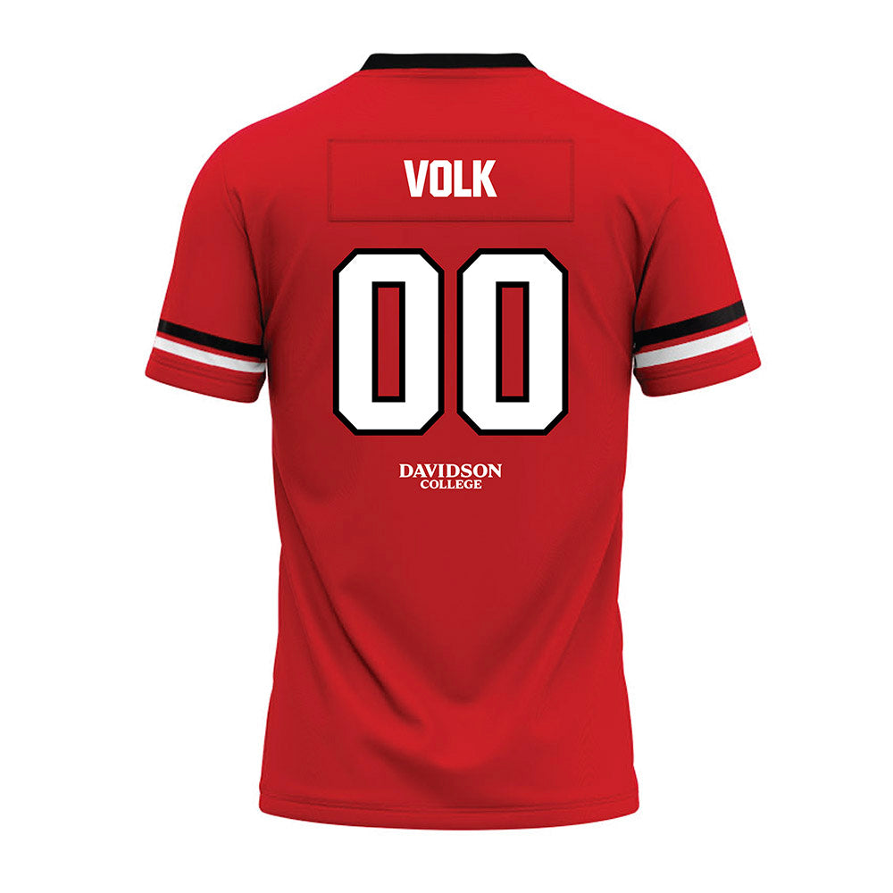 Davidson - NCAA Football : Will Volk - 2024 Orange Premium Football Jersey-1