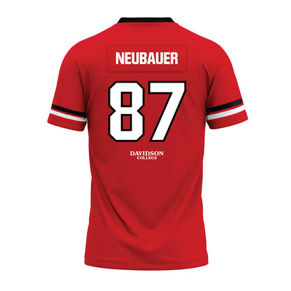 Davidson - NCAA Football : Cal Neubauer - 2024 Orange Premium Football Jersey-1