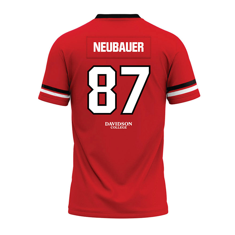 Davidson - NCAA Football : Cal Neubauer - 2024 Orange Premium Football Jersey-1