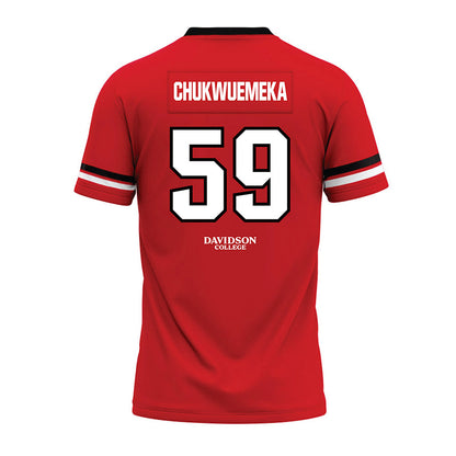 Davidson - NCAA Football : Danzel Chukwuemeka - 2024 Orange Premium Football Jersey-1