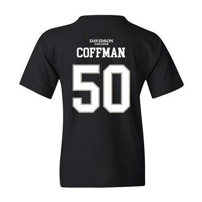 Davidson - NCAA Football : Carson Coffman - Black Replica Shersey Youth T-Shirt-1