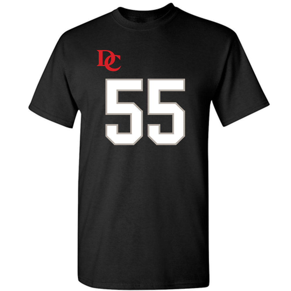 Davidson - NCAA Football : Parker Nichols - Black Replica Shersey T-Shirt-0