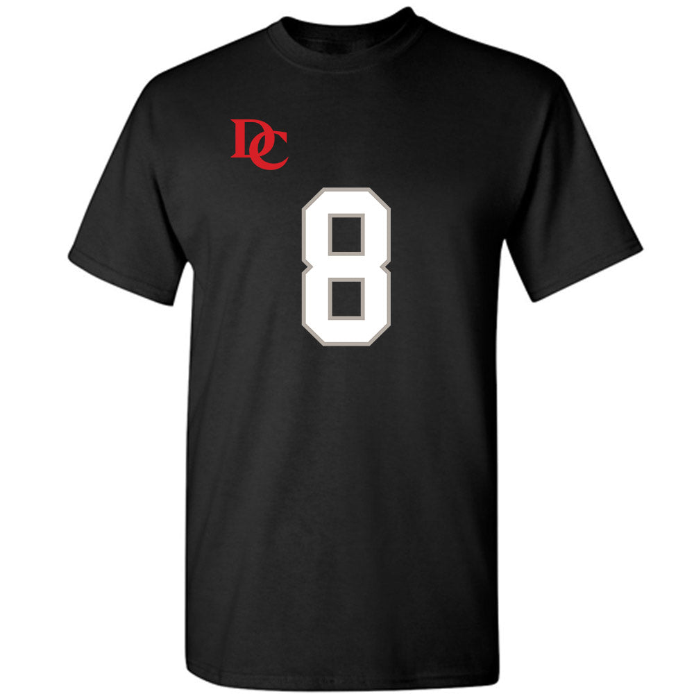 Davidson - NCAA Football : Hayden Bender - Black Replica Shersey T-Shirt-0
