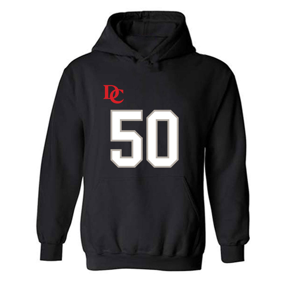 Davidson - NCAA Football : Carson Coffman - Black Replica Shersey Hooded Sweatshirt-0