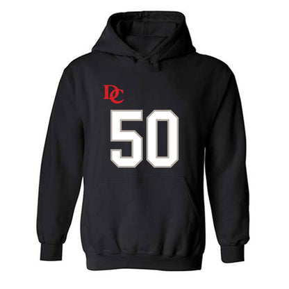 Davidson - NCAA Football : Carson Coffman - Black Replica Shersey Hooded Sweatshirt-0