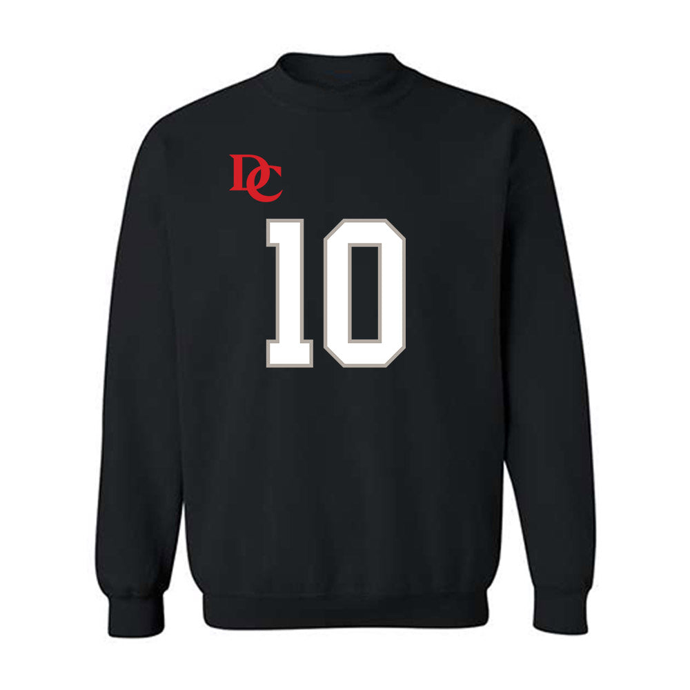 Davidson - NCAA Football : Gavin Brandwood - Black Replica Shersey Crewneck Sweatshirt-0