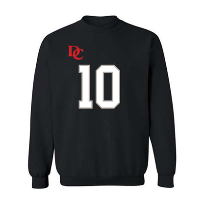 Davidson - NCAA Football : Gavin Brandwood - Black Replica Shersey Crewneck Sweatshirt-0